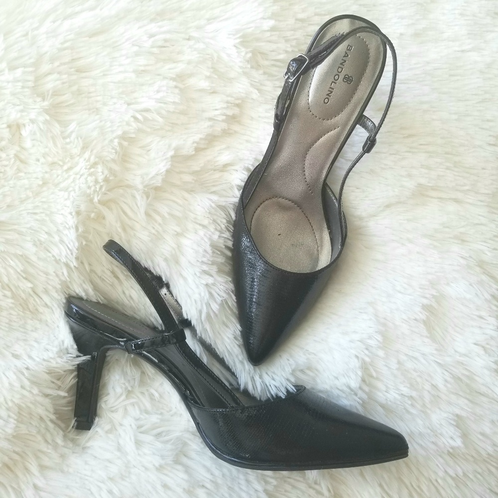Black Bandolino pumps w/ Ankle Strap Size 7